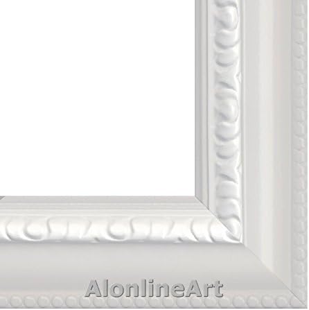 Alonline Art - מארי תרז וולטר מאת פבלו פיקאסו | תמונה ממוסגרת לבנה מודפסת על בד כותנה, מחוברת